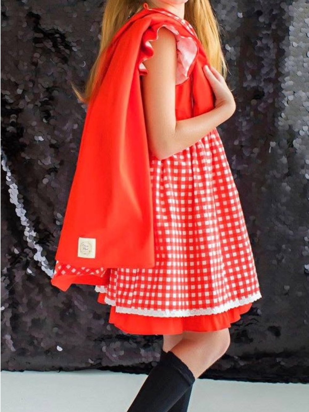 Olive Mae Red Hooded Cape (Size:10)